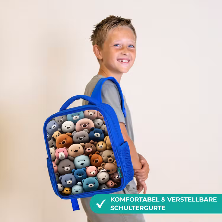 Berenfeestje Kinderrugzak - Blauw middel -sfeer3_DE