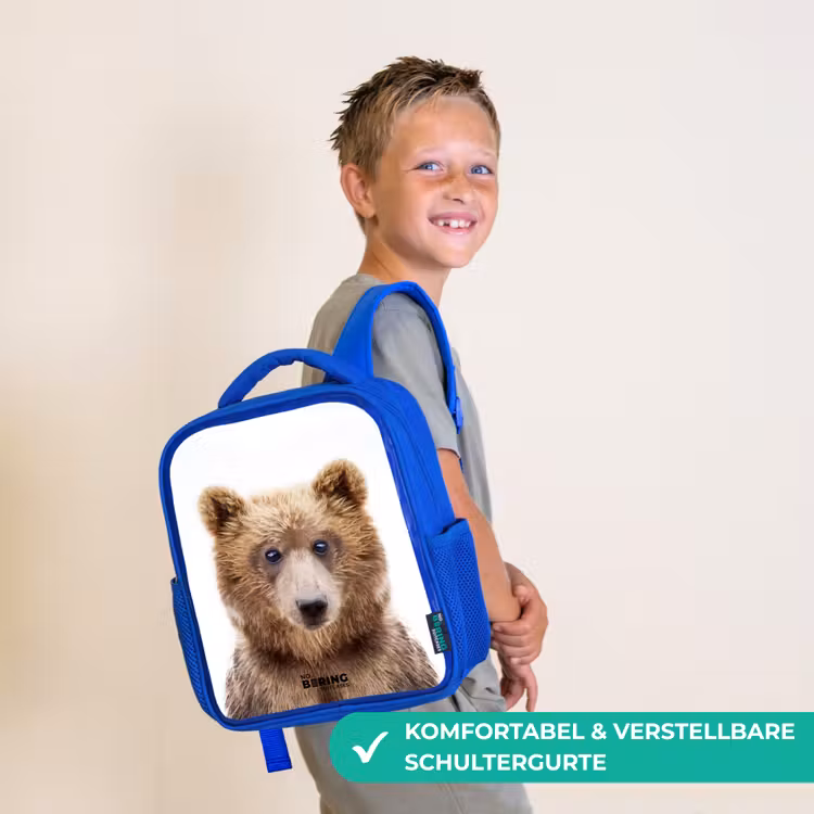 Bennie Beer Kinderrugzak - Blauw middel -sfeer3_DE