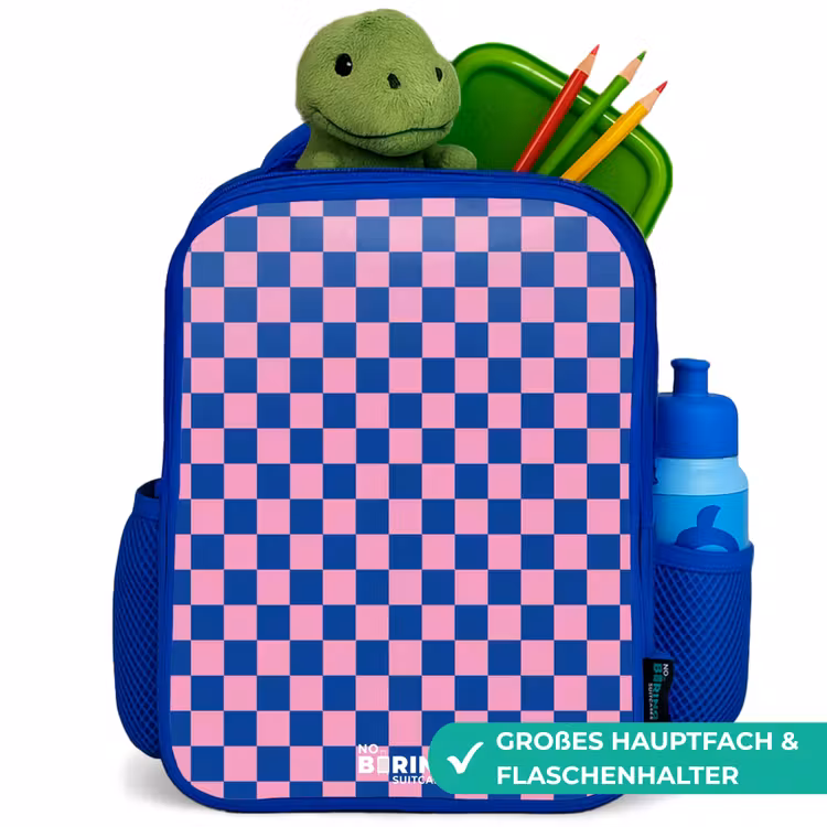 Blokjes - Blauw - Roze Kinderrugzak - Blauw middel -inhoud_DE