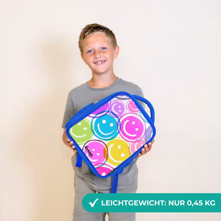 Kleurrijke glimlachexplosie Kinderrugzak - Blauw middel -sfeer1_DE