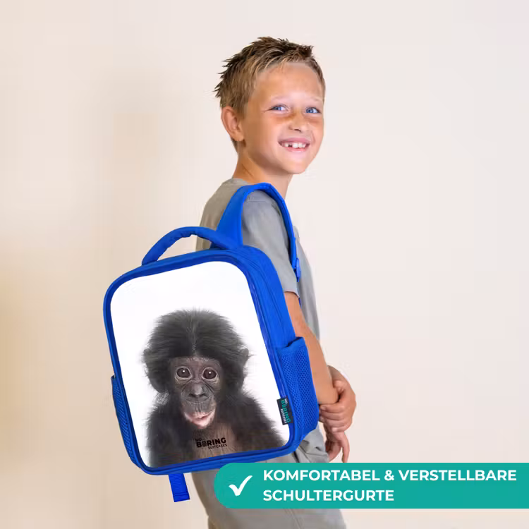 Charlie Chimp Kinderrugzak - Blauw middel -sfeer3_DE