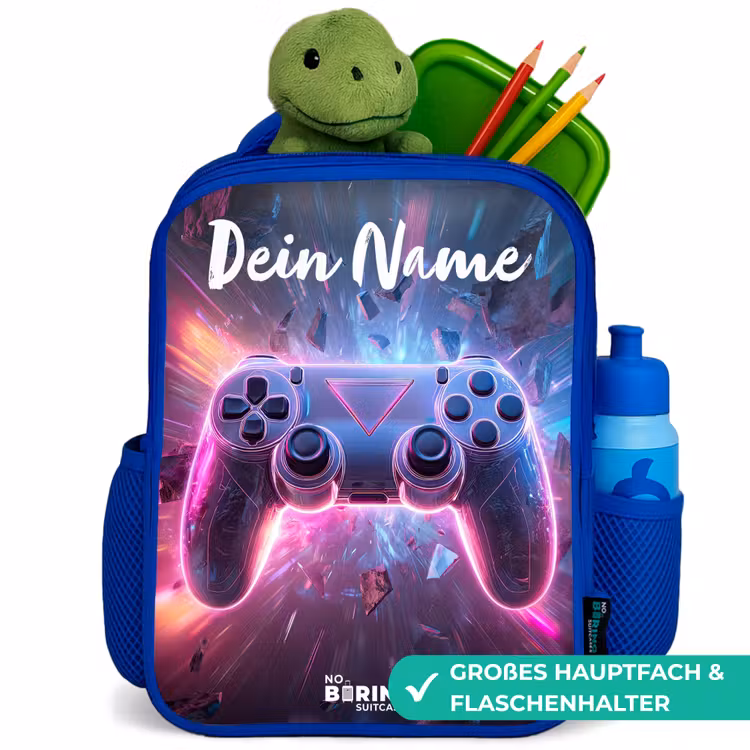 Controller - Neon - Game Kinderrugzak - Blauw middel -inhoud_DE