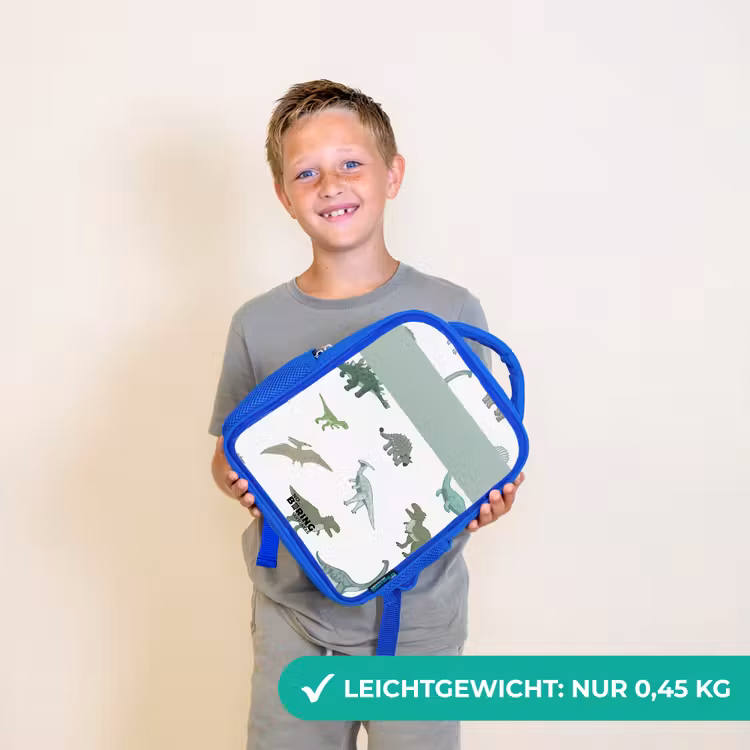 Dino Dynastie Kinderrugzak - Blauw middel -sfeer1_DE