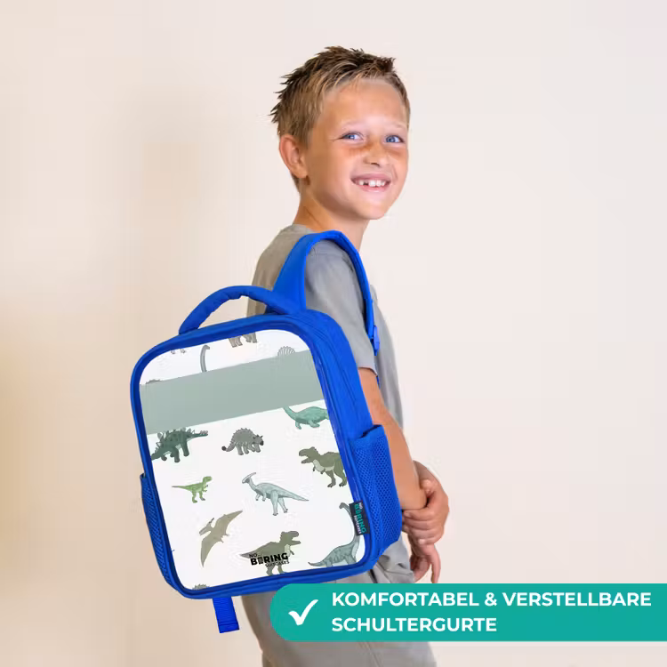 Dino Dynastie Kinderrugzak - Blauw middel -sfeer3_DE
