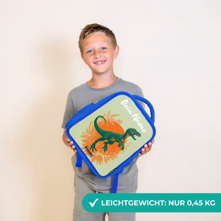 Dino - Natuur - Groen Kinderrugzak - Blauw middel -sfeer1_DE