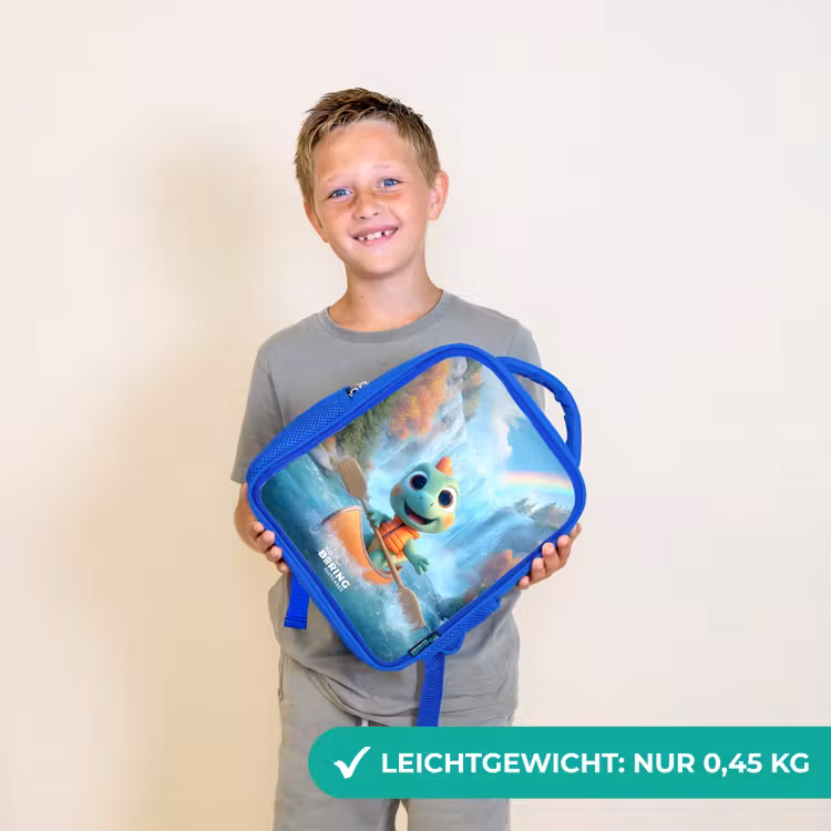 Dino - Natuur - Waterval Kinderrugzak - Blauw middel -sfeer1_DE