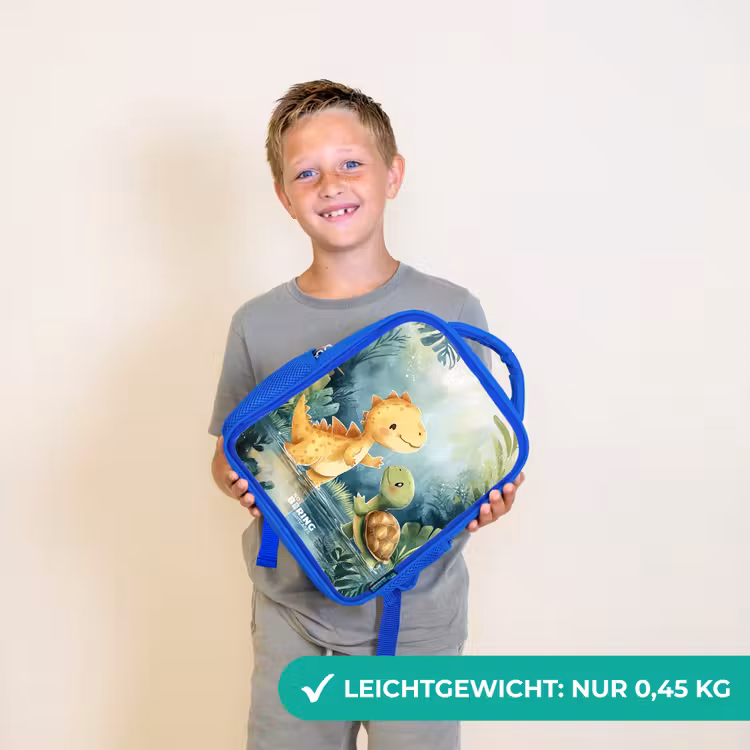 Dino - Schildpad - Jungle Kinderrugzak - Blauw middel -sfeer1_DE