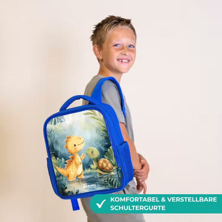 Dino - Schildpad - Jungle Kinderrugzak - Blauw middel -sfeer3_DE