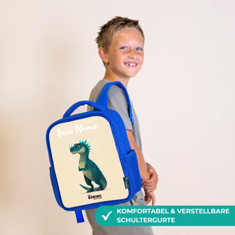 Dino - Dier - Blauw - Groen Kinderrugzak - Blauw middel -sfeer3_DE