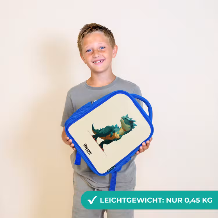 Dino - Dier - Groen Kinderrugzak - Blauw middel -sfeer1_DE