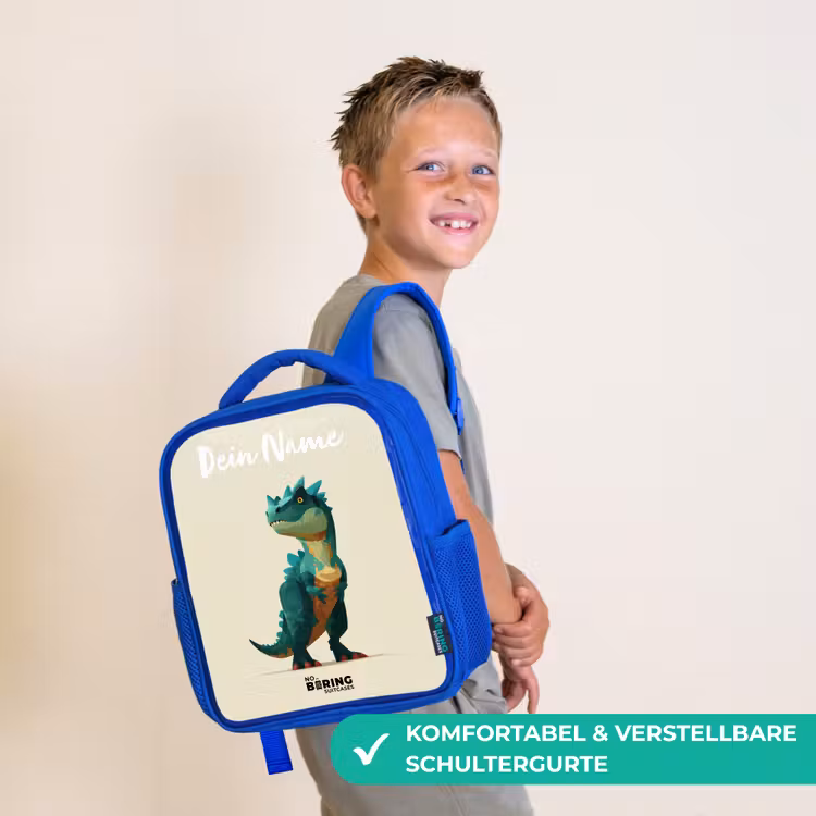 Dino - Dier - Groen Kinderrugzak - Blauw middel -sfeer3_DE