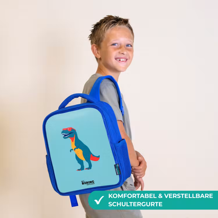 Dino - Dier - Zonnebril Kinderrugzak - Blauw middel -sfeer3_DE