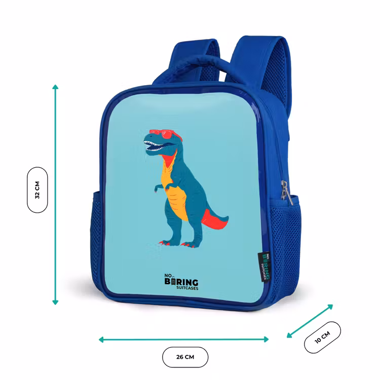 Dino - Dier - Zonnebril Kinderrugzak - Blauw middel -productfoto_formaten
