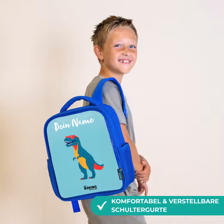 Dino - Dier - Zonnebril Kinderrugzak - Blauw middel -sfeer3_DE
