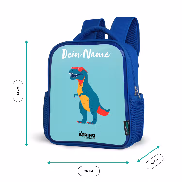 Dino - Dier - Zonnebril Kinderrugzak - Blauw middel -productfoto_formaten
