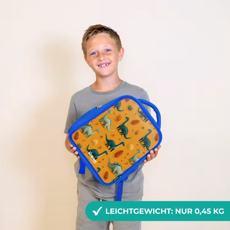 Dino - Dieren - Patroon Kinderrugzak - Blauw middel -sfeer1_DE
