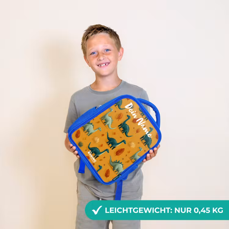 Dino - Dieren - Patroon Kinderrugzak - Blauw middel -sfeer1_DE