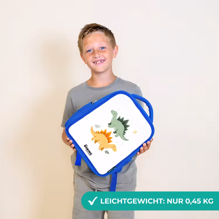 Dinos - Dieren - Groen - Oranje Kinderrugzak - Blauw middel -sfeer1_DE