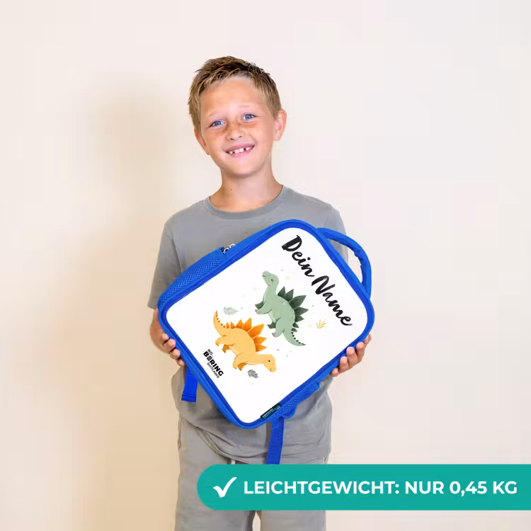Dinos - Dieren - Groen - Oranje Kinderrugzak - Blauw middel -sfeer1_DE