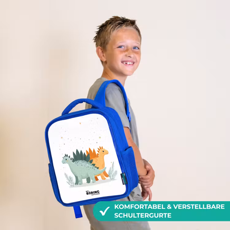 Dinos - Dieren - Sterren Kinderrugzak - Blauw middel -sfeer3_DE