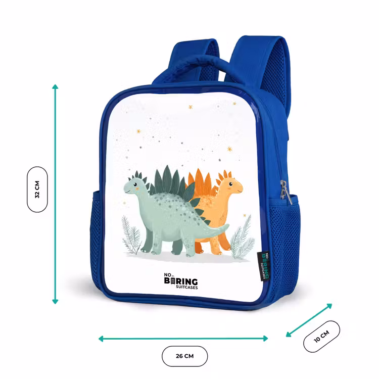 Dinos - Dieren - Sterren Kinderrugzak - Blauw middel -productfoto_formaten