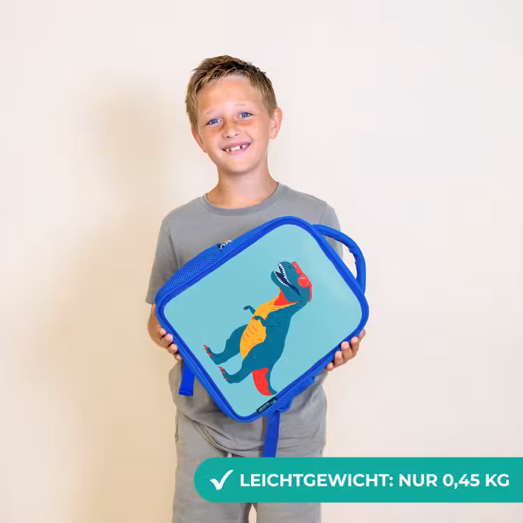 Dinosaurus - Blauw - Zonnebril Kinderrugzak - Blauw middel -sfeer1_DE