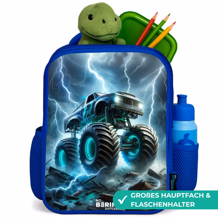 Thunder Wheels Kinderrugzak - Blauw middel -inhoud_DE