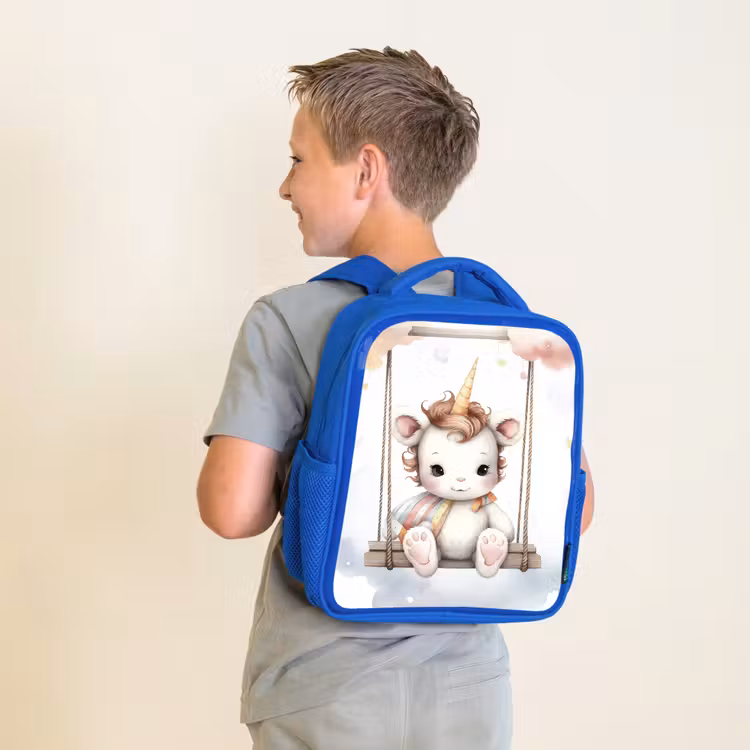 Eenhoorn - Dier - Kinderen - Unicorn Kinderrugzak - Blauw middel -sfeer2