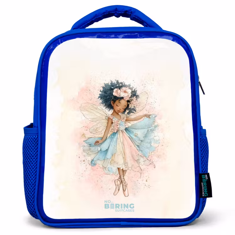 Elf - Ballet - Kleurrijk Kinderrugzak - Blauw middel -3d
