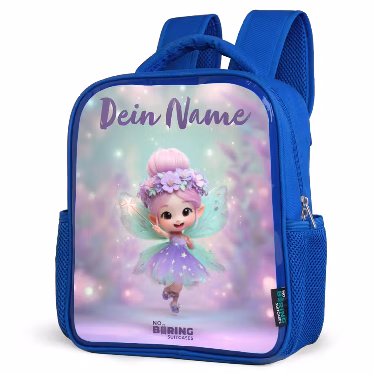 Elf - Tover - Magisch Kinderrugzak - Blauw middel -schuin