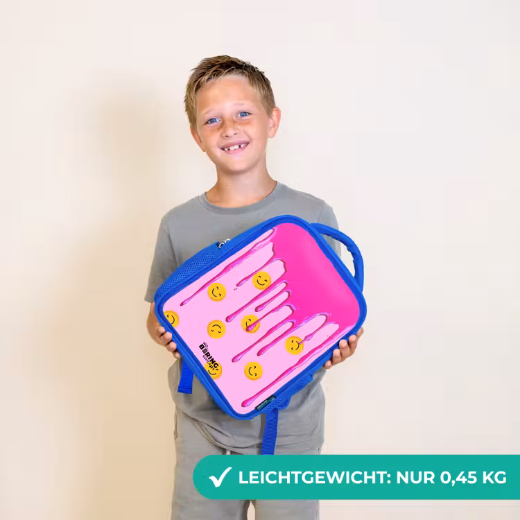 Verf - Smiley - Roze Kinderrugzak - Blauw middel -sfeer1_DE