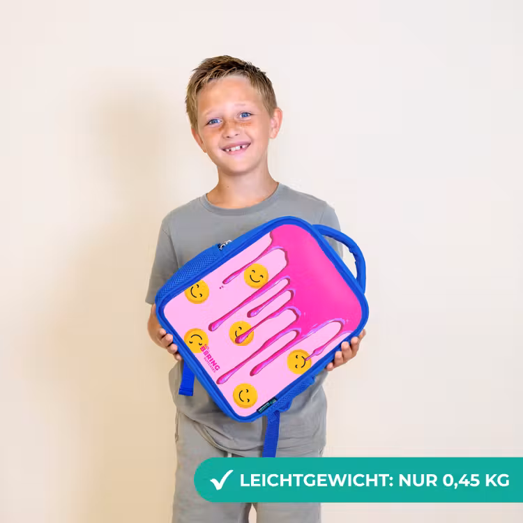 Verf - Smiley - Roze Kinderrugzak - Blauw middel -sfeer1_DE