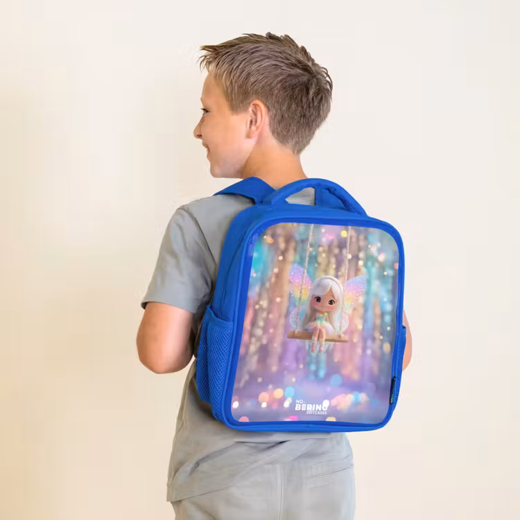 Fee - Elf - Regenboog Kinderrugzak - Blauw middel -sfeer2