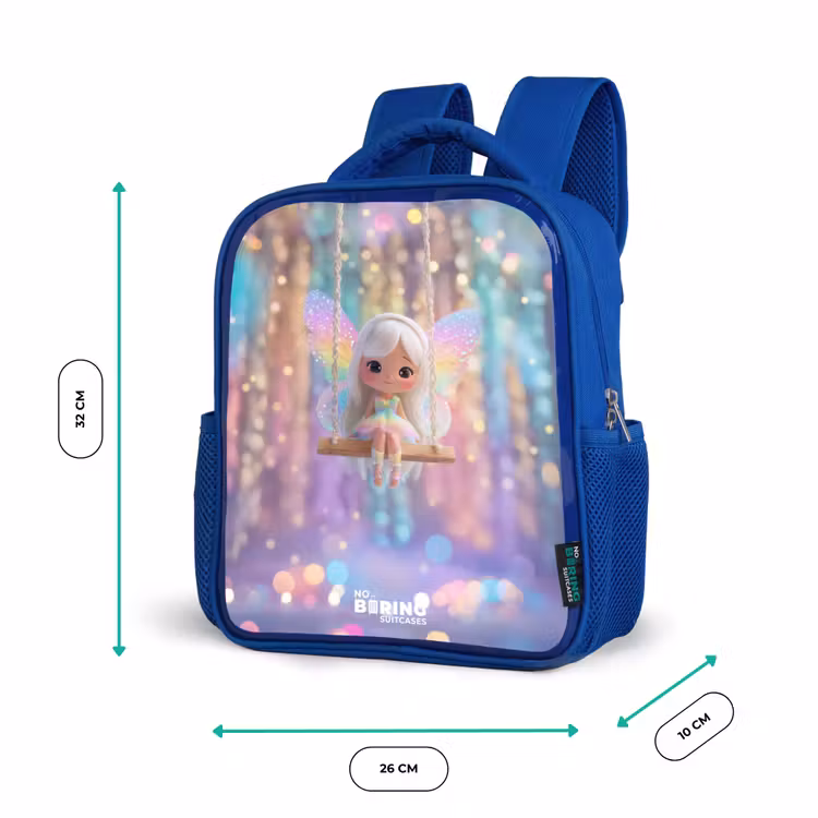 Fee - Elf - Regenboog Kinderrugzak - Blauw middel -productfoto_formaten