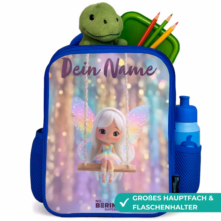 Fee - Elf - Regenboog Kinderrugzak - Blauw middel -inhoud_DE