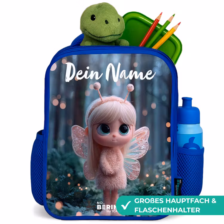 Fairy - Bos - Glitters Kinderrugzak - Blauw middel -inhoud_DE