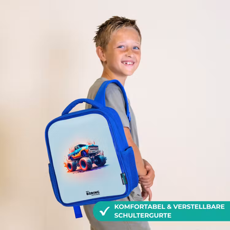 Fierce Wheels Kinderrugzak - Blauw middel -sfeer3_DE