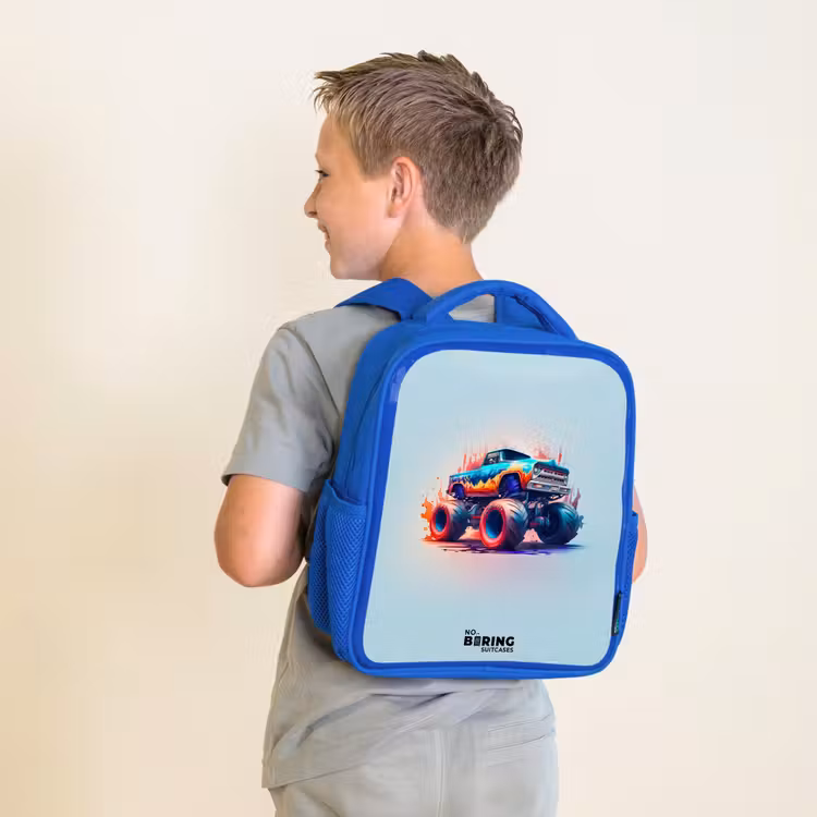 Fierce Wheels Kinderrugzak - Blauw middel -sfeer2