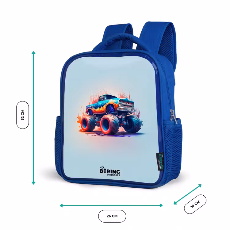 Fierce Wheels Kinderrugzak - Blauw middel -productfoto_formaten