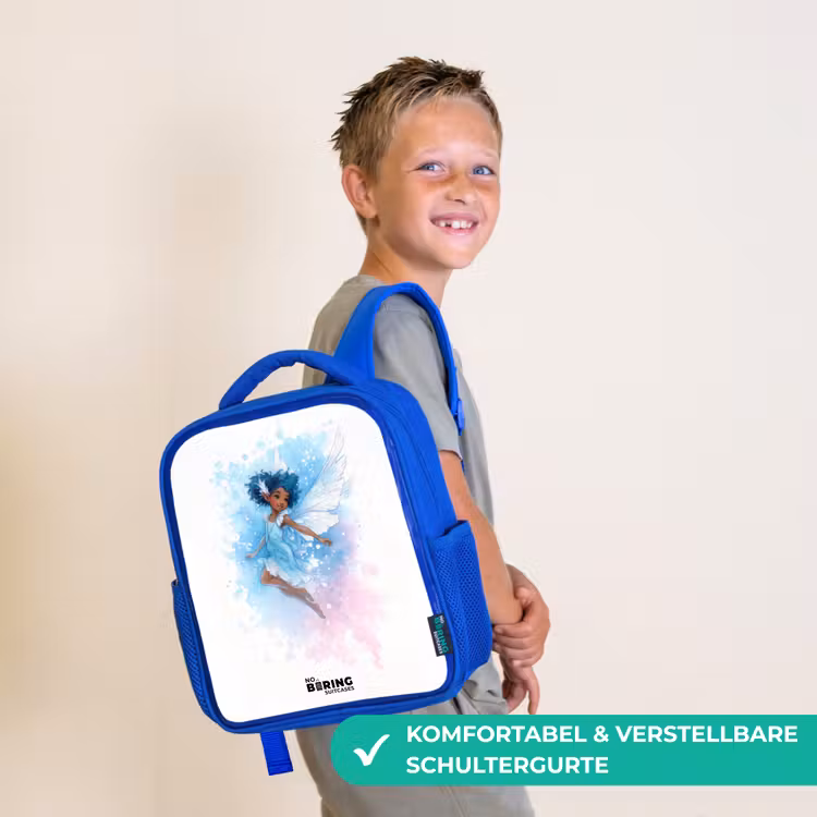 Vliegende fee in blauwe tinten Kinderrugzak - Blauw middel -sfeer3_DE