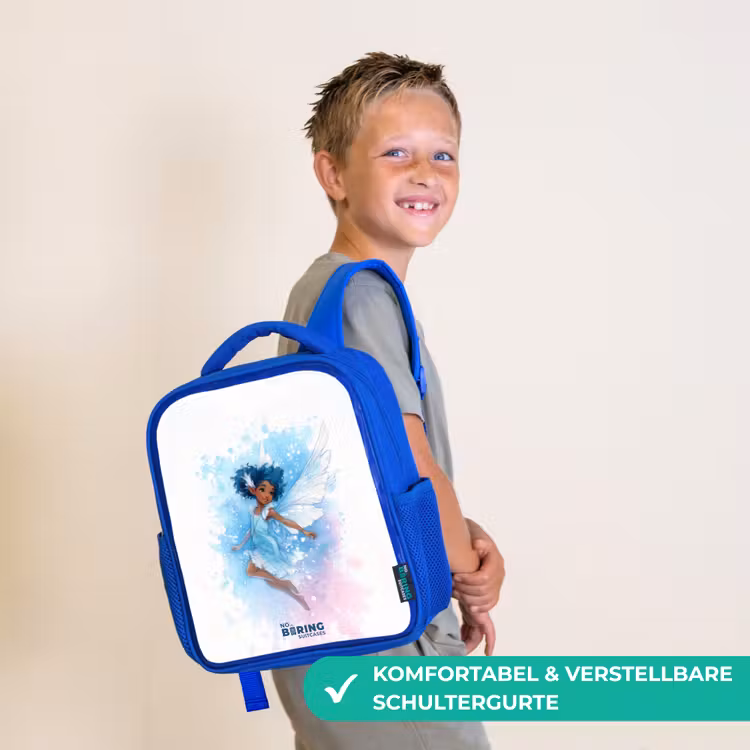 Vliegende fee in blauwe tinten Kinderrugzak - Blauw middel -sfeer3_DE