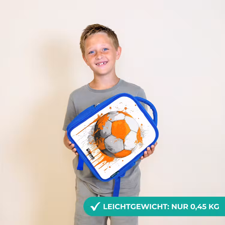 Voetbal - Verf - Oranje Kinderrugzak - Blauw middel -sfeer1_DE