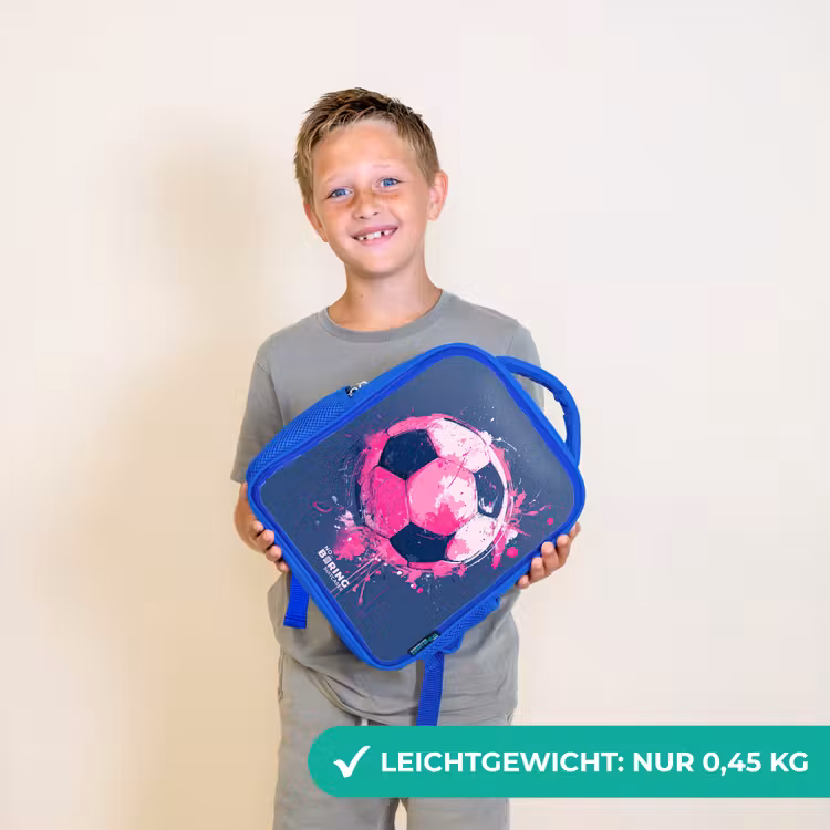 Voetbal - Verf - Roze - Blauw Kinderrugzak - Blauw middel -sfeer1_DE