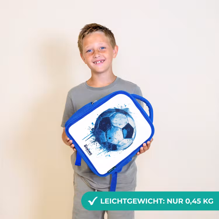 Voetbal - Inktspatten - Blauw - Bal Kinderrugzak - Blauw middel -sfeer1_DE