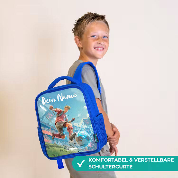 Voetbal - Jongen - Stadion - Elektrisch Kinderrugzak - Blauw middel -sfeer3_DE