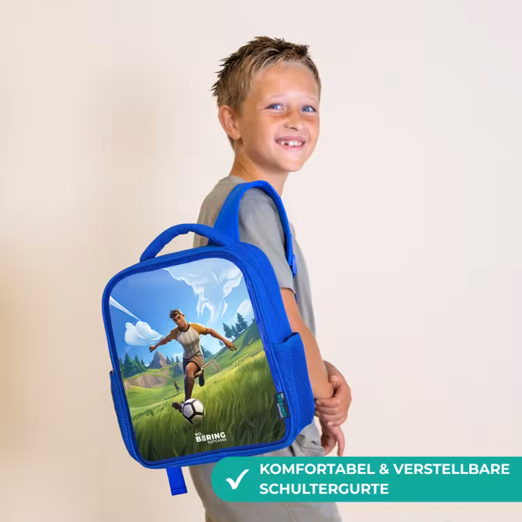 Voetbal - Jongen - Goal - Voetbaltenue Kinderrugzak - Blauw middel -sfeer3_DE