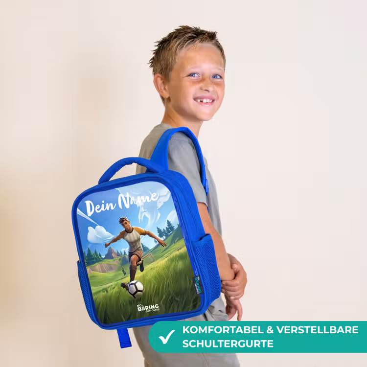Voetbal - Jongen - Goal - Voetbaltenue Kinderrugzak - Blauw middel -sfeer3_DE