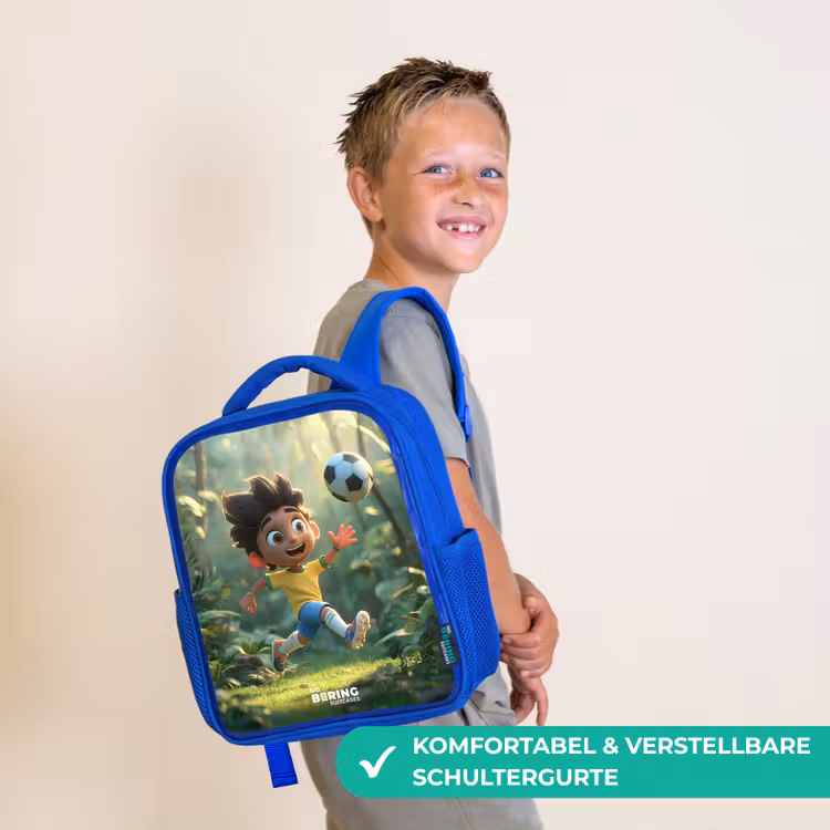 Voetbal - Jongen - Bos Kinderrugzak - Blauw middel -sfeer3_DE
