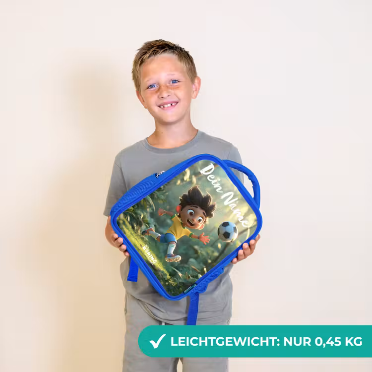 Voetbal - Jongen - Bos Kinderrugzak - Blauw middel -sfeer1_DE