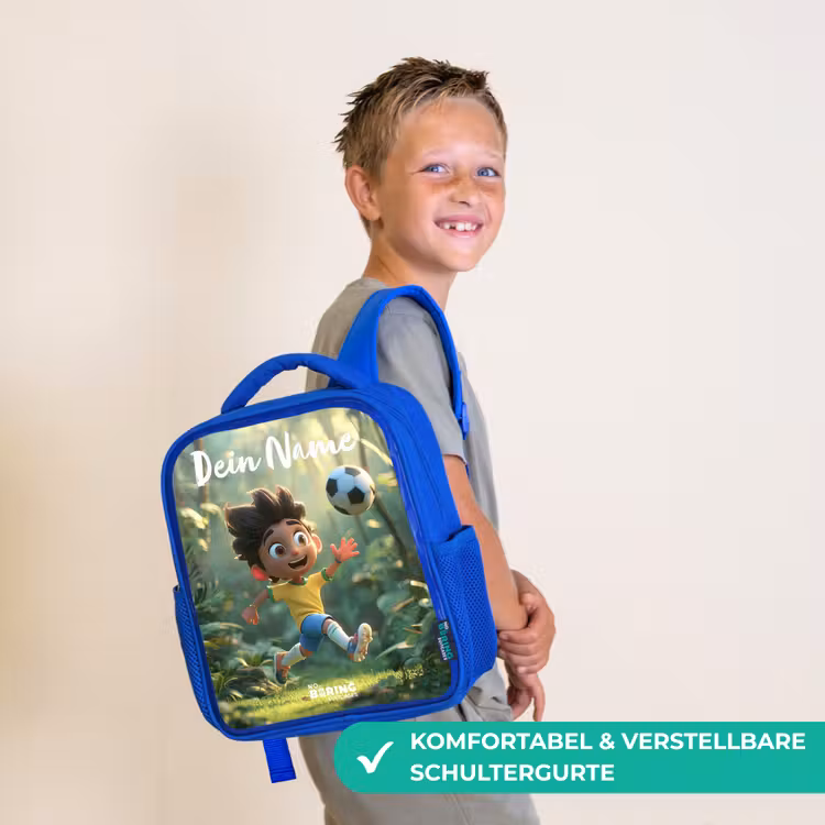 Voetbal - Jongen - Bos Kinderrugzak - Blauw middel -sfeer3_DE